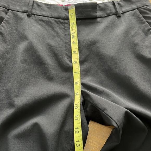Diane Von Furstenberg Black Wool Blend Trousers Size 8 - Picture 6 of 11